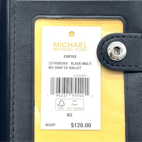 MICHAEL Michael Kors Medium Jet Set Travel Zip Chain
Bifold Wallet Black Multi - Picture 8 of 8